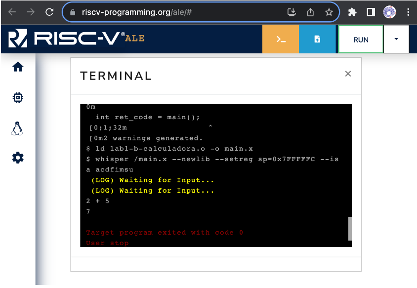 simulator terminal
