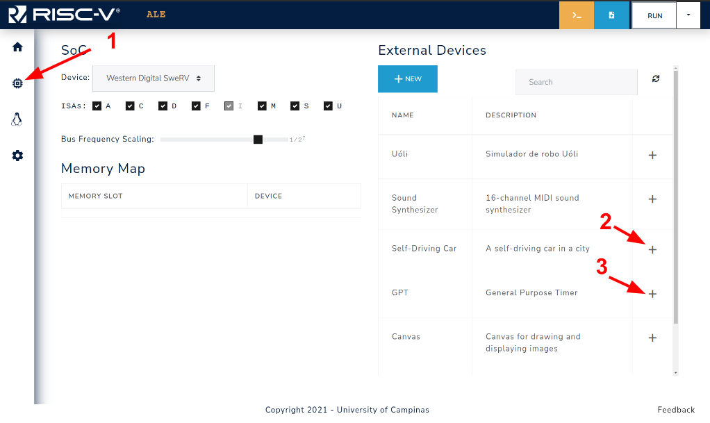 enabling external devices