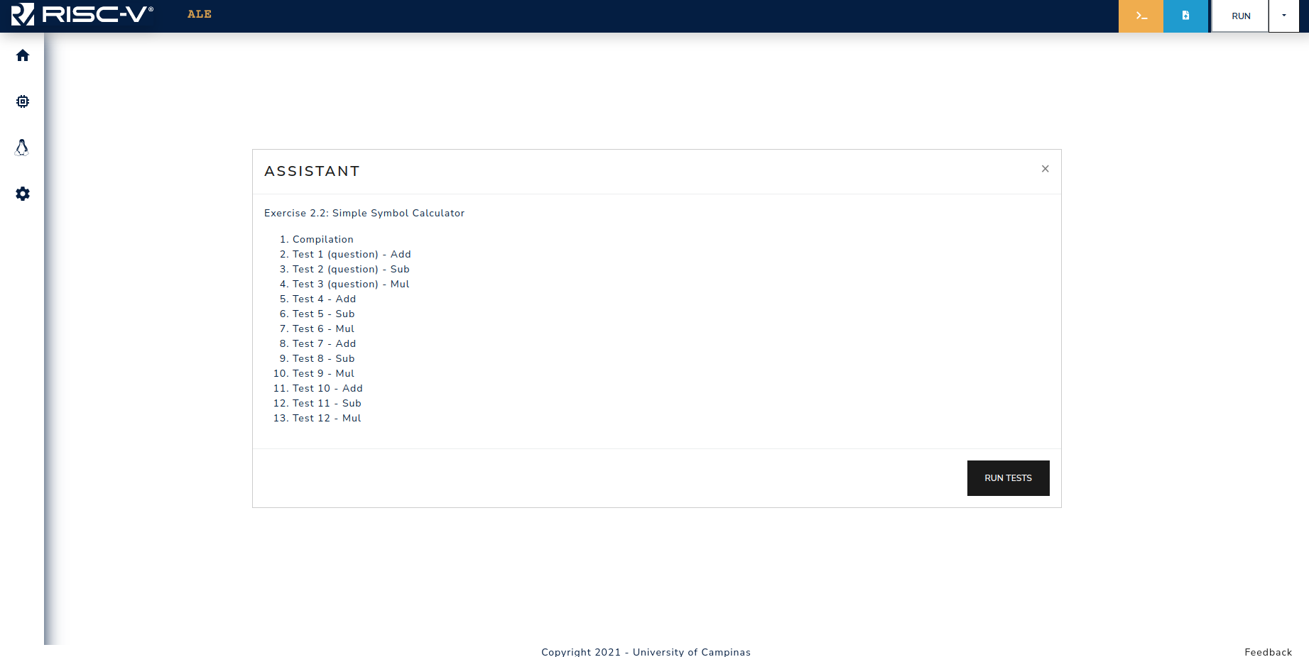 assistant modal